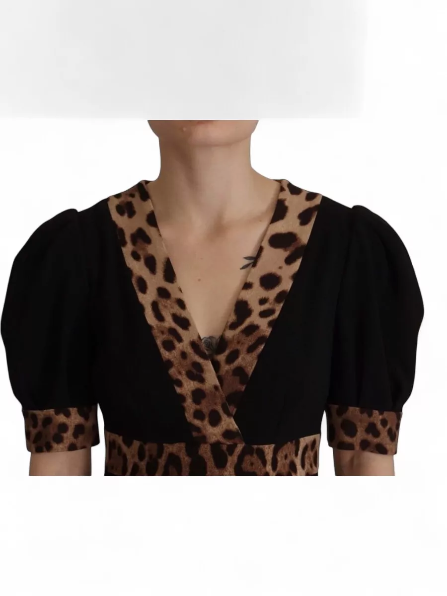 Dolce&Gabbana Leopard-Print Knee-Length Dress