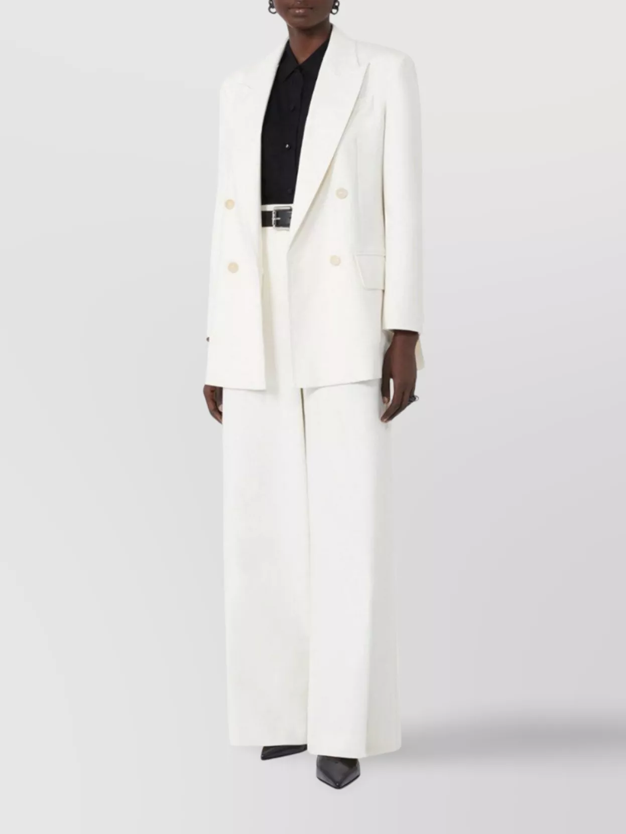 Max Mara Cotton High-Rise Wide-Leg Trousers