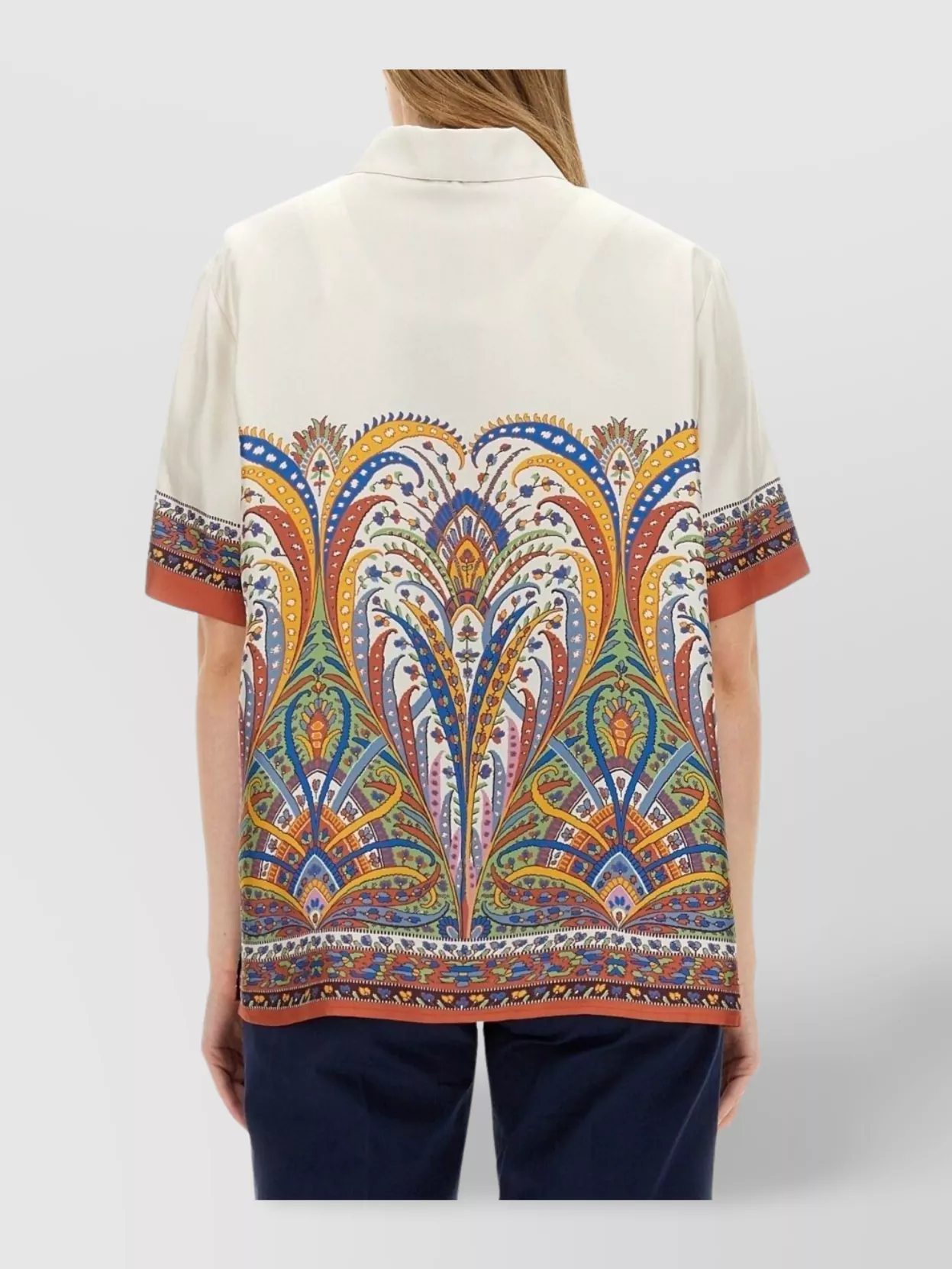Etro Silk Shirt With Collared Neck And Print