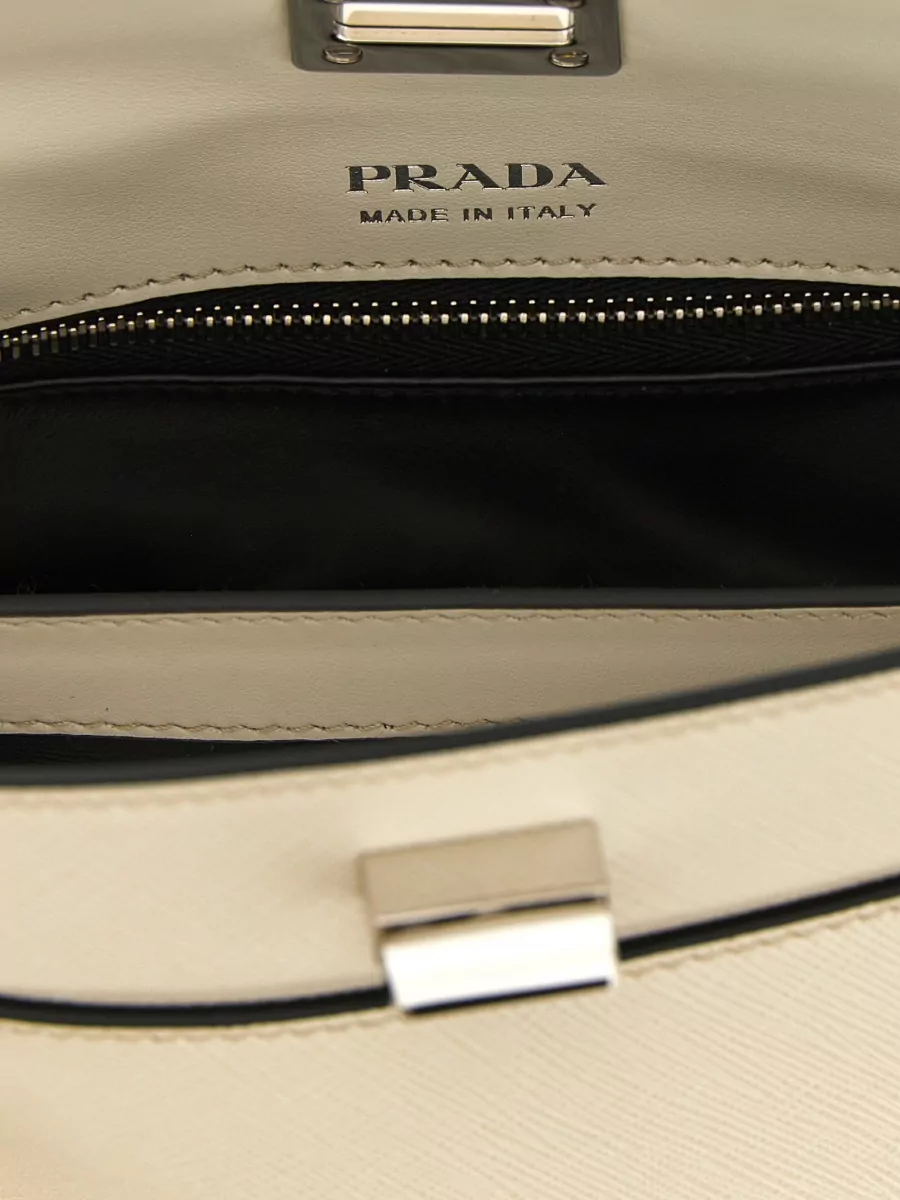 Prada Midi Leather Shoulder Bag