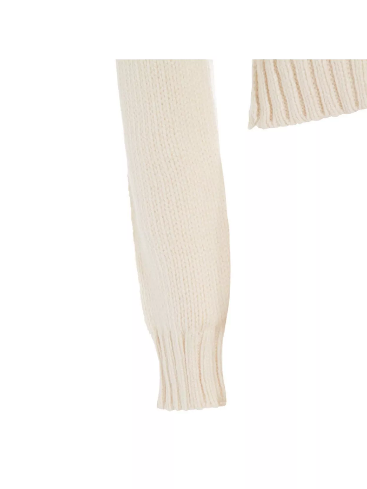 Malo Cropped Knit Sweater With Ribbed Cuffs And Hem