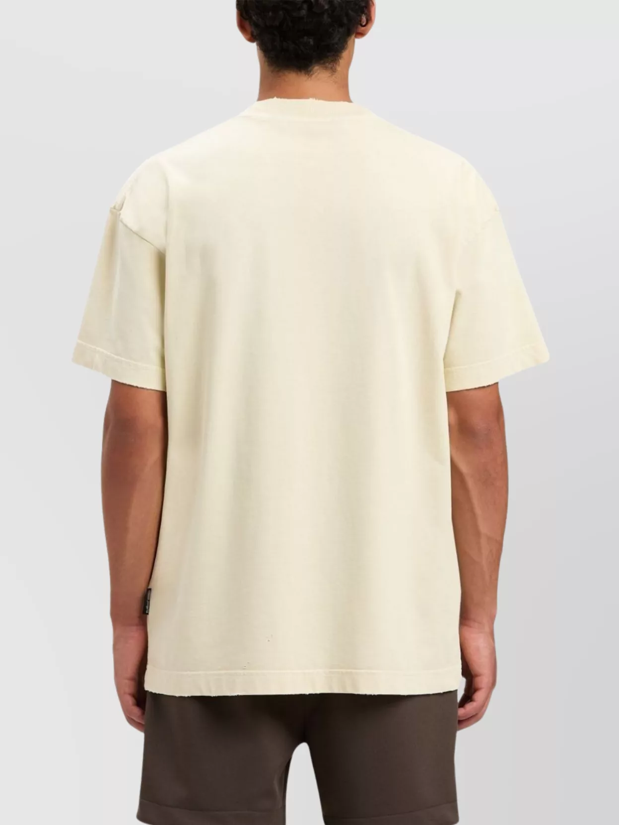 Palm Angels Ivory T-shirt With Front Bear Print