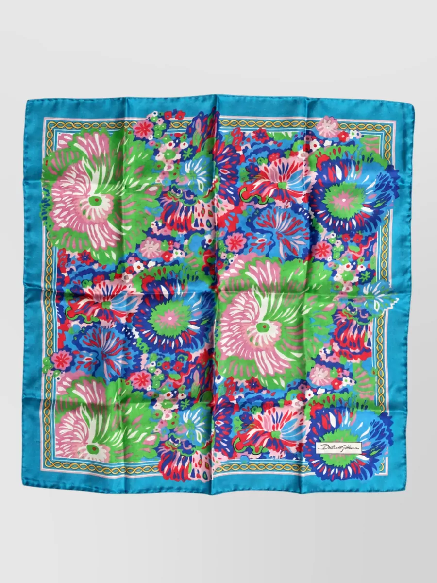 Dolce&Gabbana silk floral print square scarf