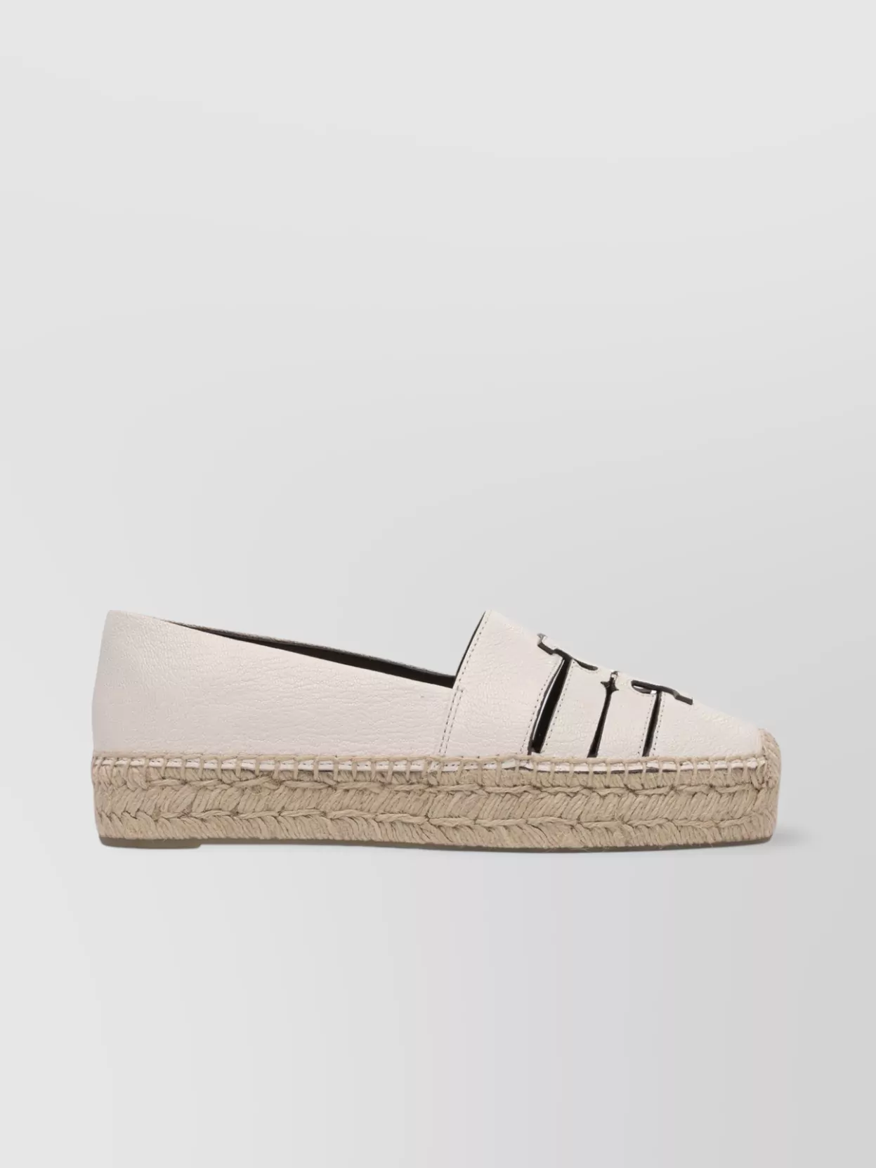 TORY BURCH ROUND TOE EMBROIDERED ESPADRILLE FLAT SOLE
