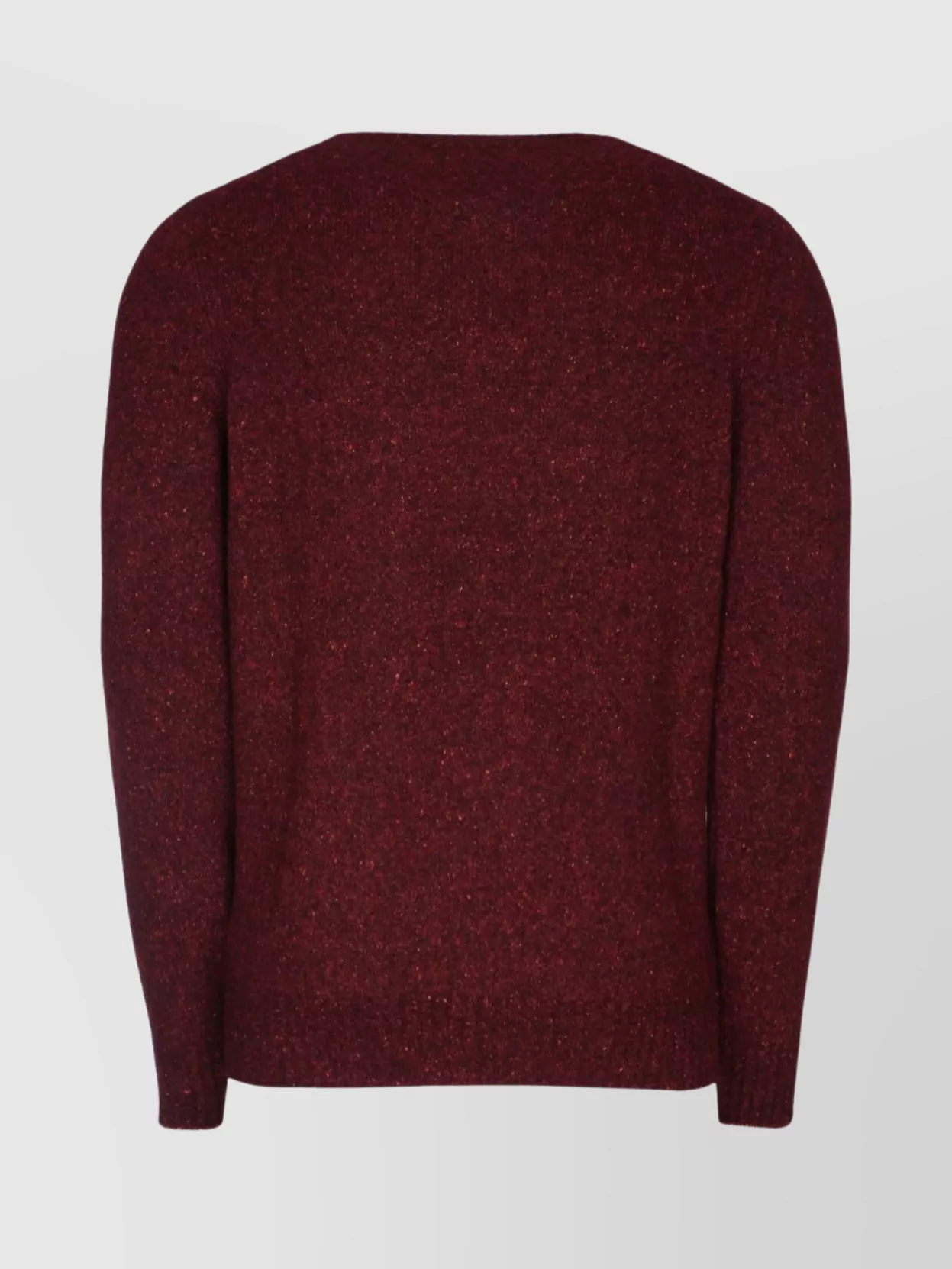 Brunello Cucinelli Textured Crew Neck Long Sleeve Sweater In Red