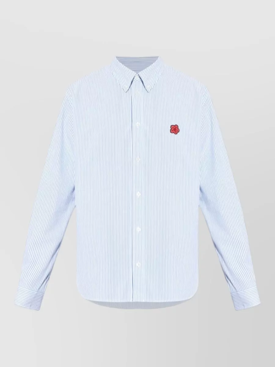 Kenzo Embroidered seersucker cotton shirt