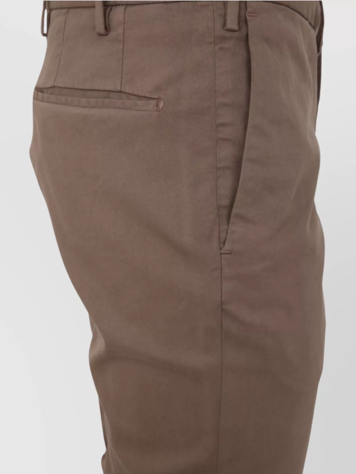 Incotex Cropped Cotton Trousers Featuring Pockets In Brown