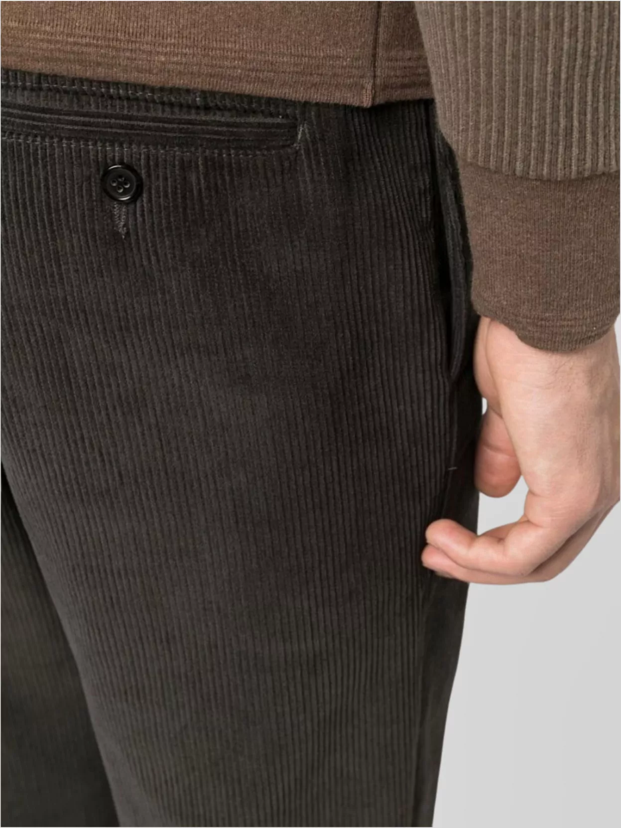 Thom Browne Wide Leg Corduroy Cropped Trousers