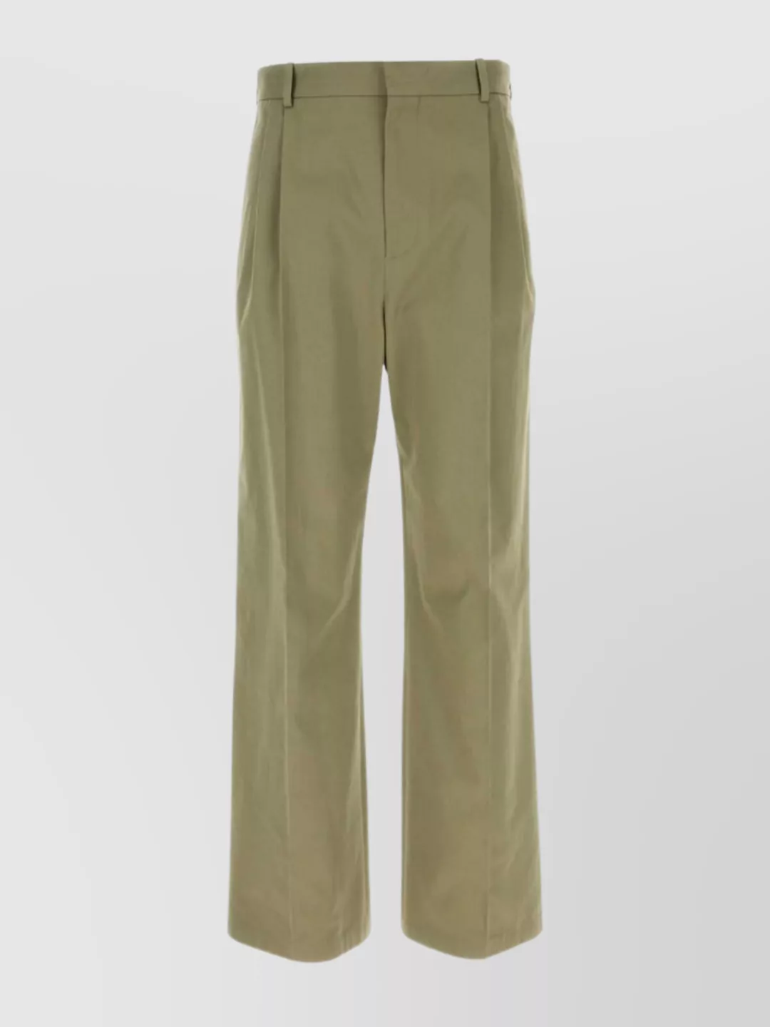 Shop Loewe Buttoned Back Pocket Wide Leg Trousers
