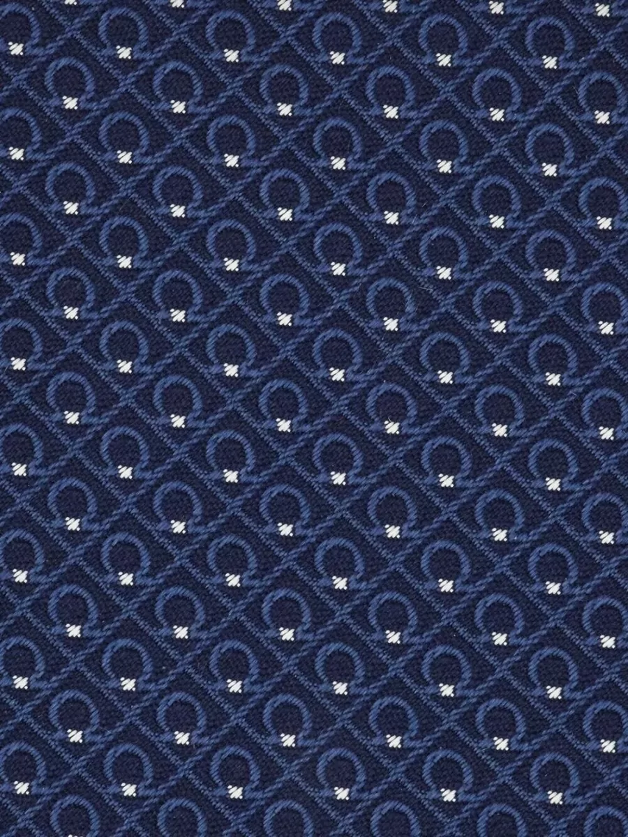 Ferragamo Gancini Jacquard Silk Tie Standard Width