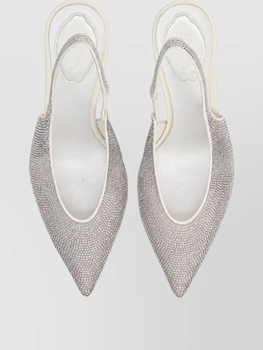 Rene Caovilla Embellished Slingback Mules