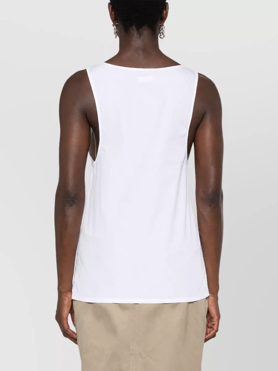 Saint Laurent Cotton Henley Tank Top