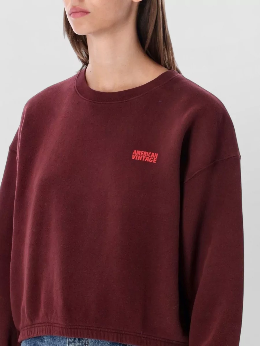 American Vintage Cotton Relaxed-Fit Crew-Neck Sweatshirt