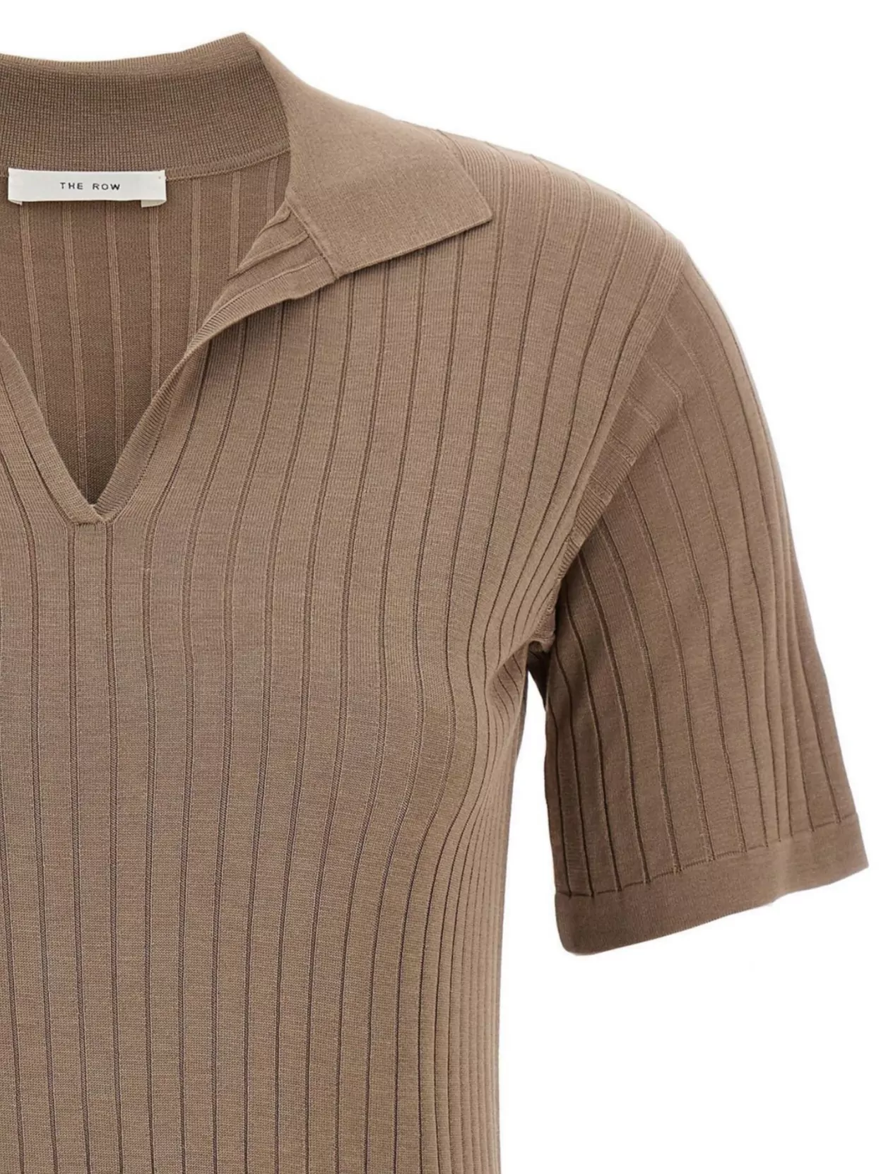 The Row Ribbed Knit Collar Top