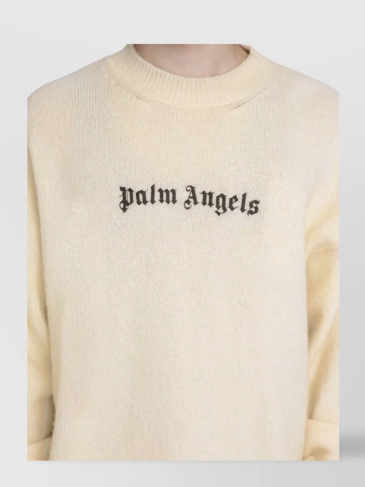 Palm Angels Logo Crew-Neck Sweater With Ribbed Knit