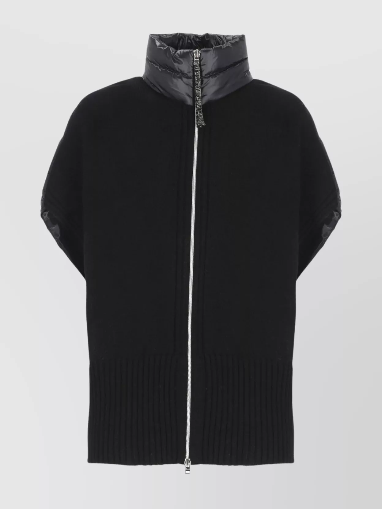 Herno Sleeveless Puffer Jacket High Collar In Black