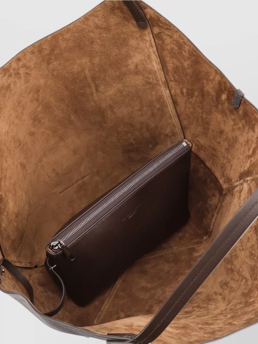 Brunello Cucinelli Monili Leather Shoulder Bag