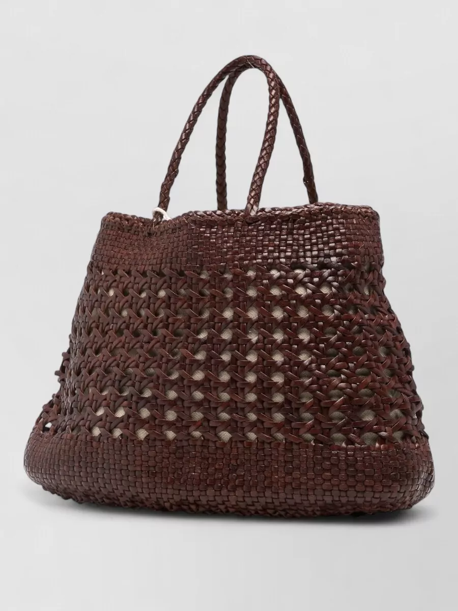 Dragon Diffusion Santa Cano Woven Leather Tote Bag