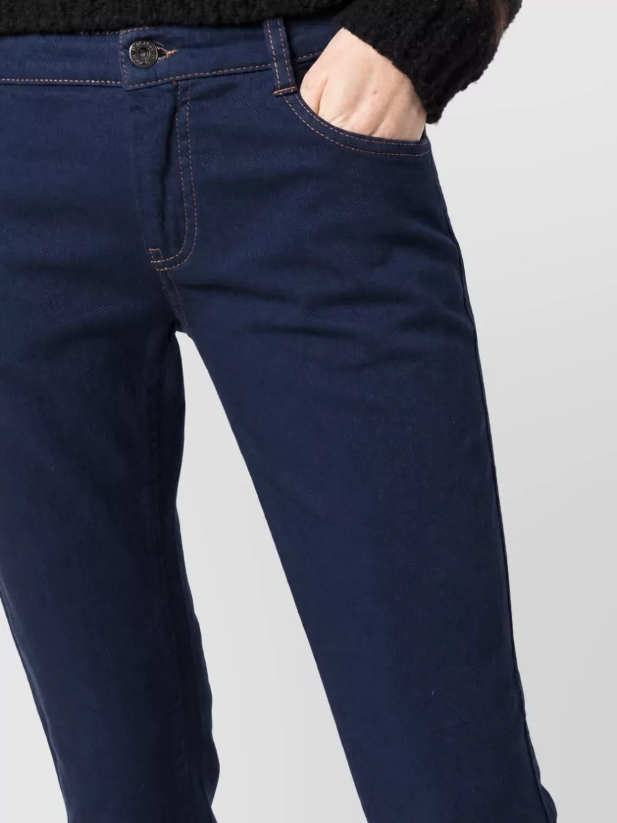 Miu Miu Denim Low-Rise Cropped Slim-Fit Jeans
