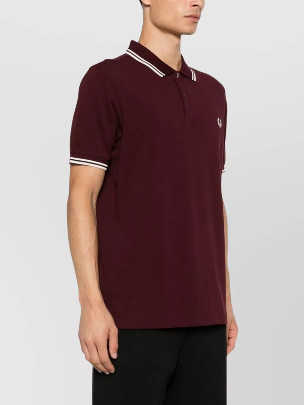 Comme Des Garçons Embroidered Polo Shirt Fred Perry In Red