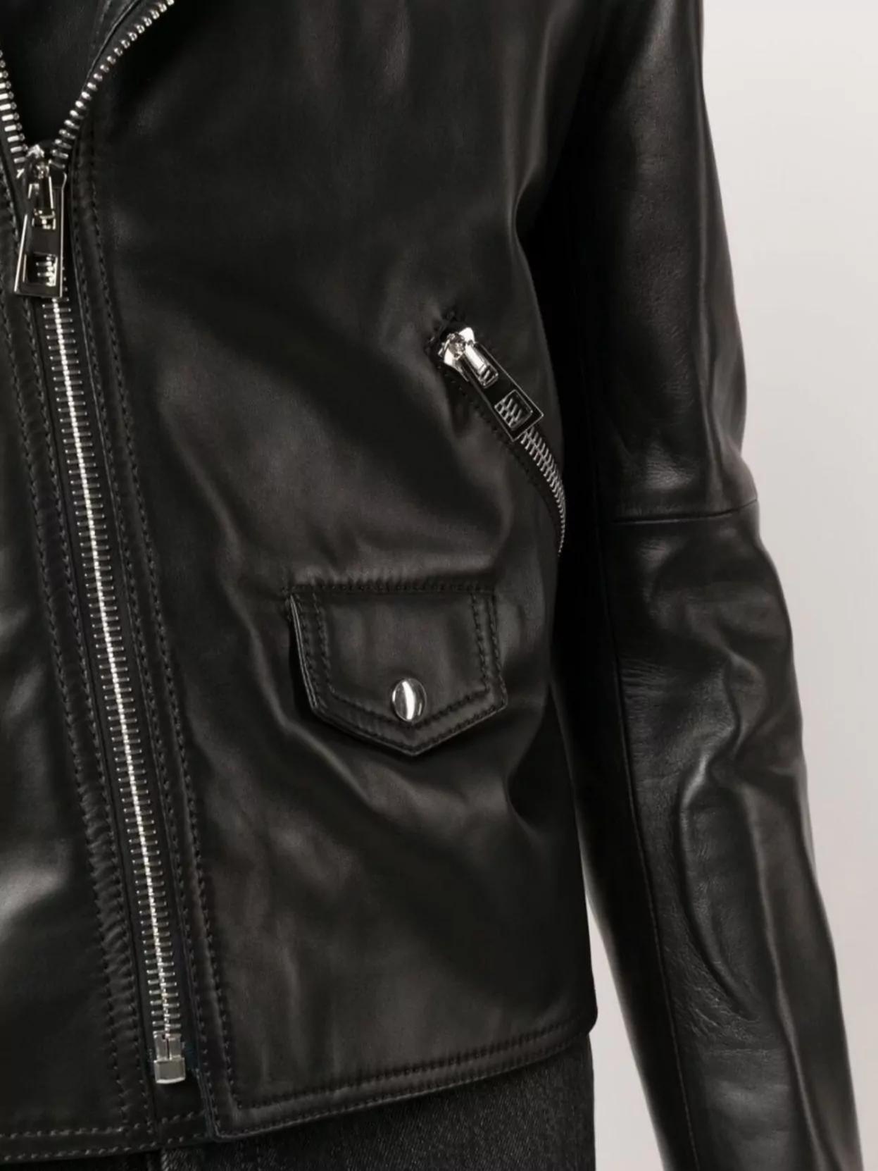 Loewe Biker Jacket With Notched Lapels And Front Pockets