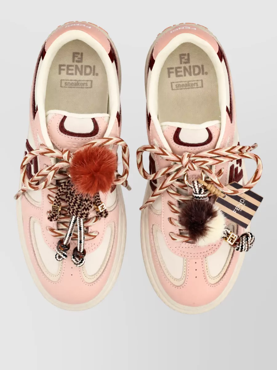 Fendi Leather Low-Top Sneakers