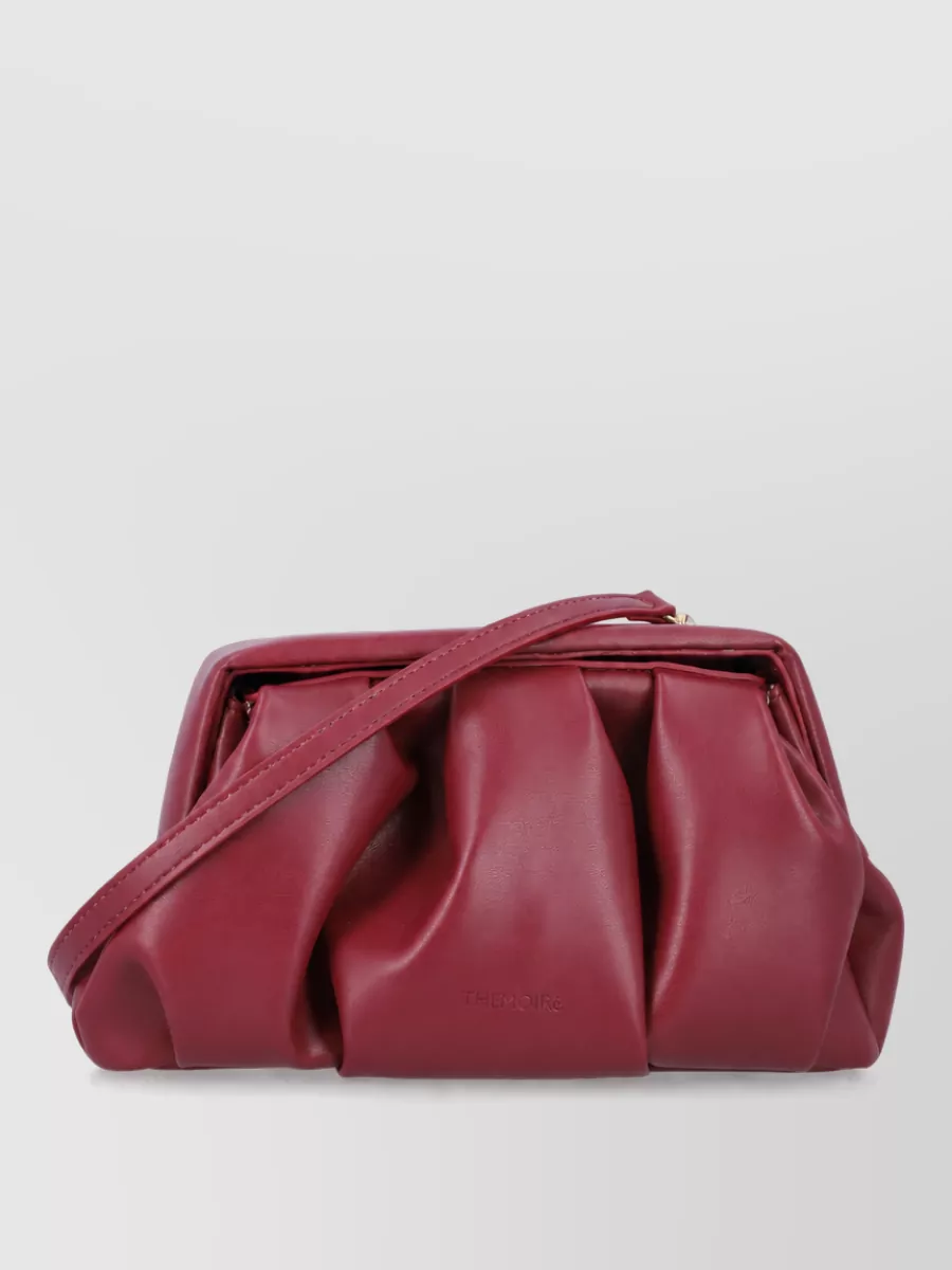 Themoiré na pleated clutch bag