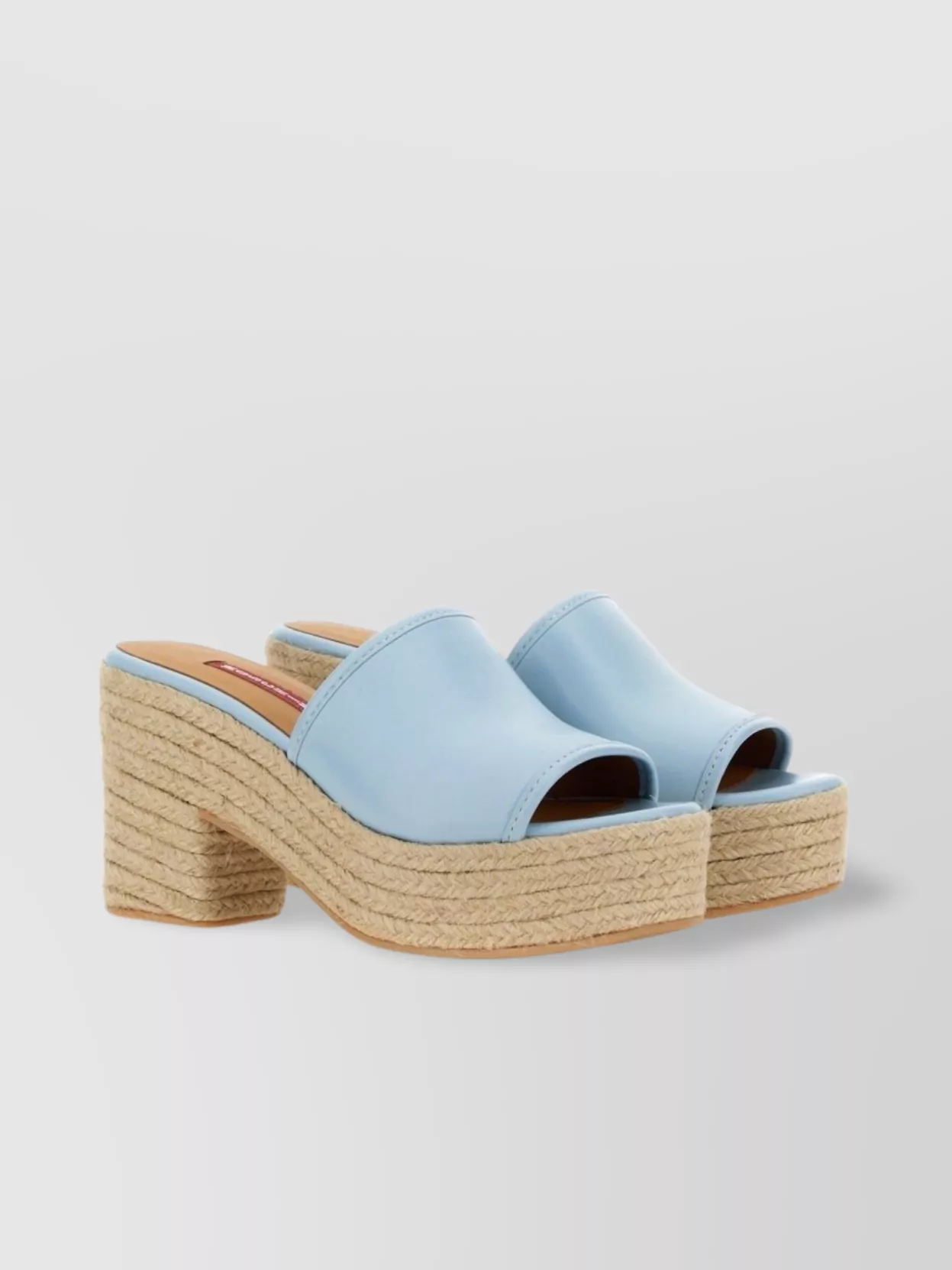 Moschino Block Heel Espadrille Open Toe Sandals