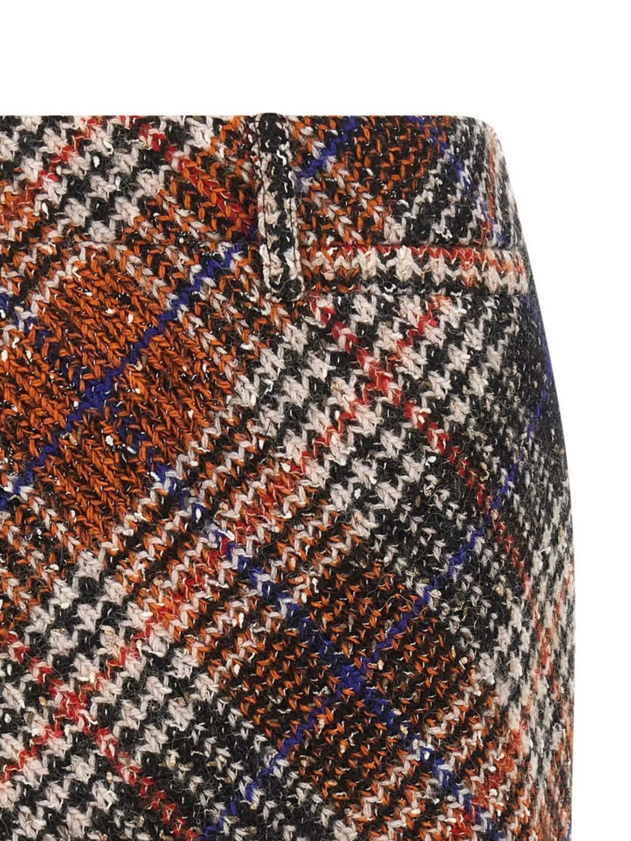 Missoni Plaid Mini Skirt Belt Loops