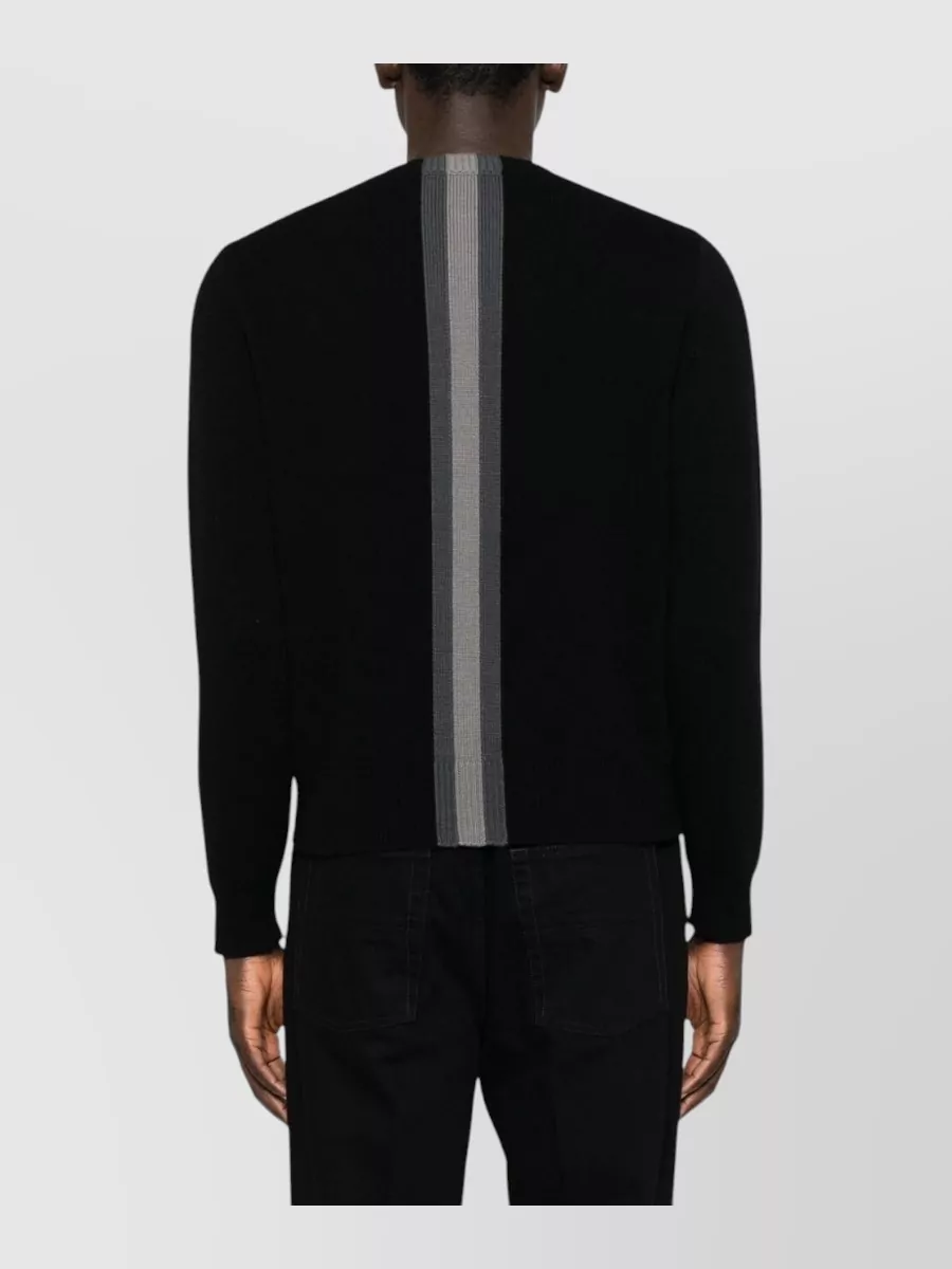 Gucci Wool Striped Ribbed Crew-Neck Sweater