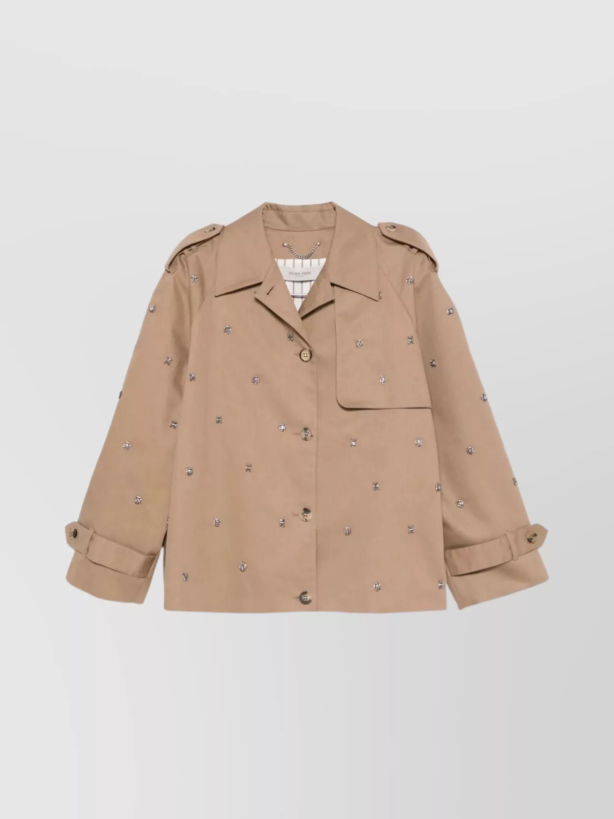 Golden Goose Journey W's Short Trench Coat Cotton Gabardine