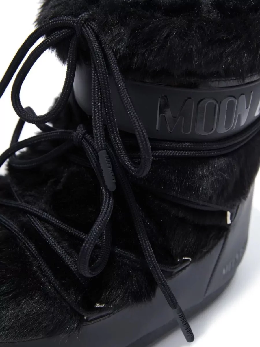 Moon Boot Faux Fur Trim Low Boots