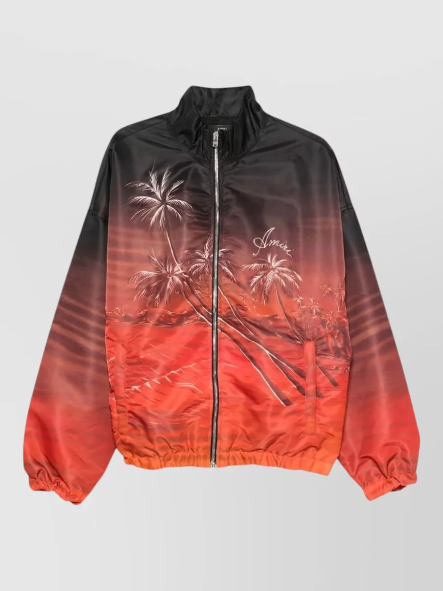 Amiri palm print nylon bomber jacket