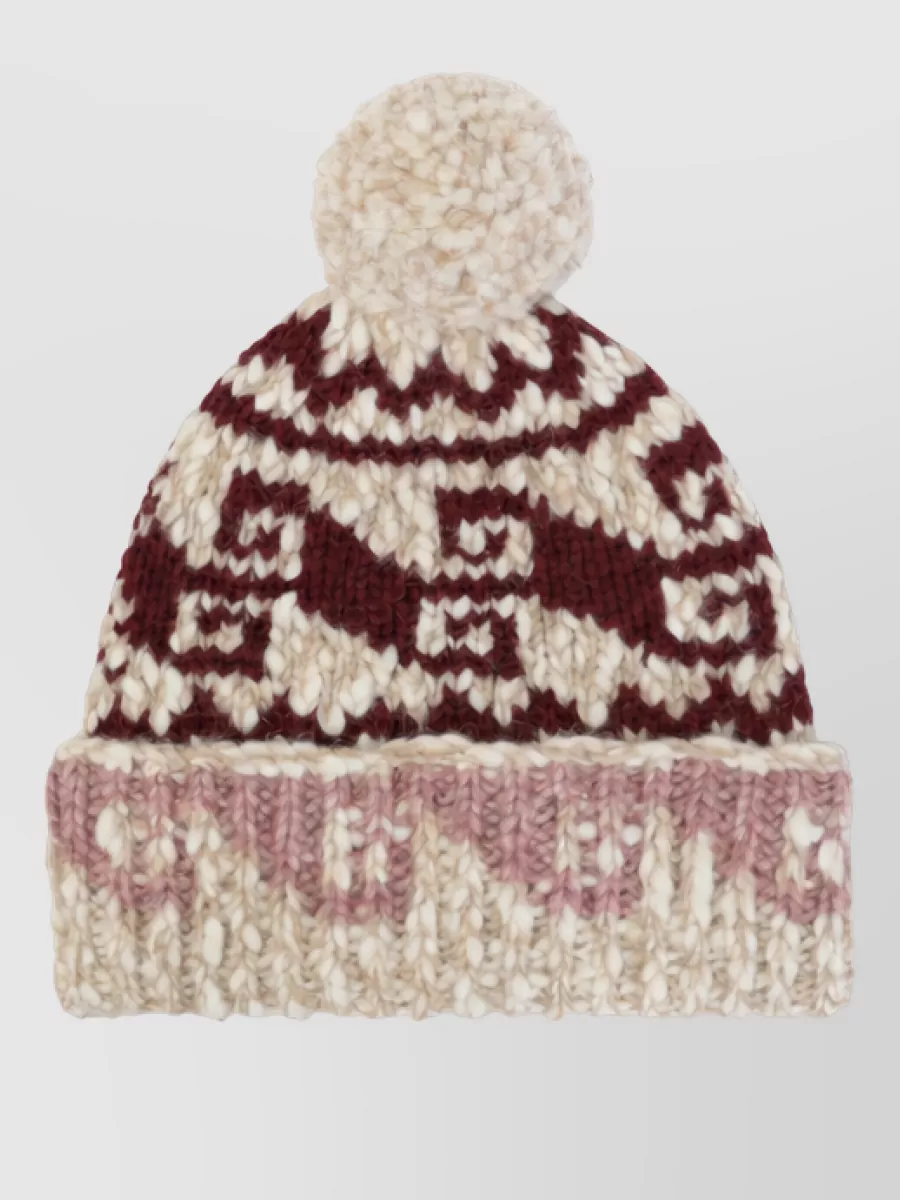 Moncler Grenoble Wool Alpaca Blend Chunky-Knit Pom-Pom Beanie