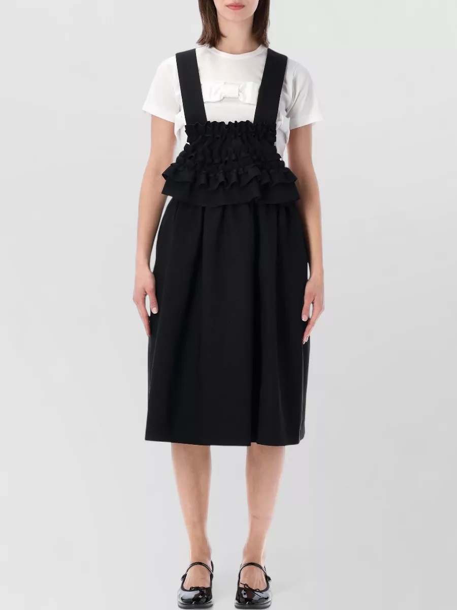 Comme Des Garçons Ruffled Midi Dress