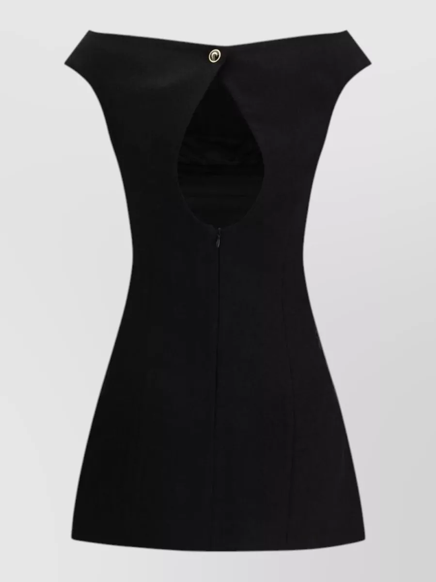 Marine Serre Wool Bouclé Sleeveless Mini Dress