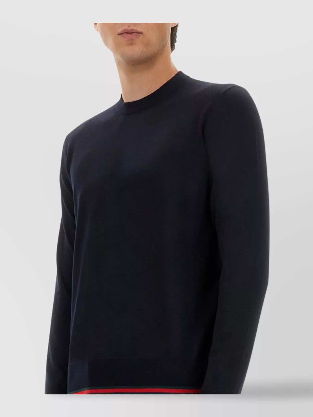 Gucci Textured Knit Sweater Contrast Trim