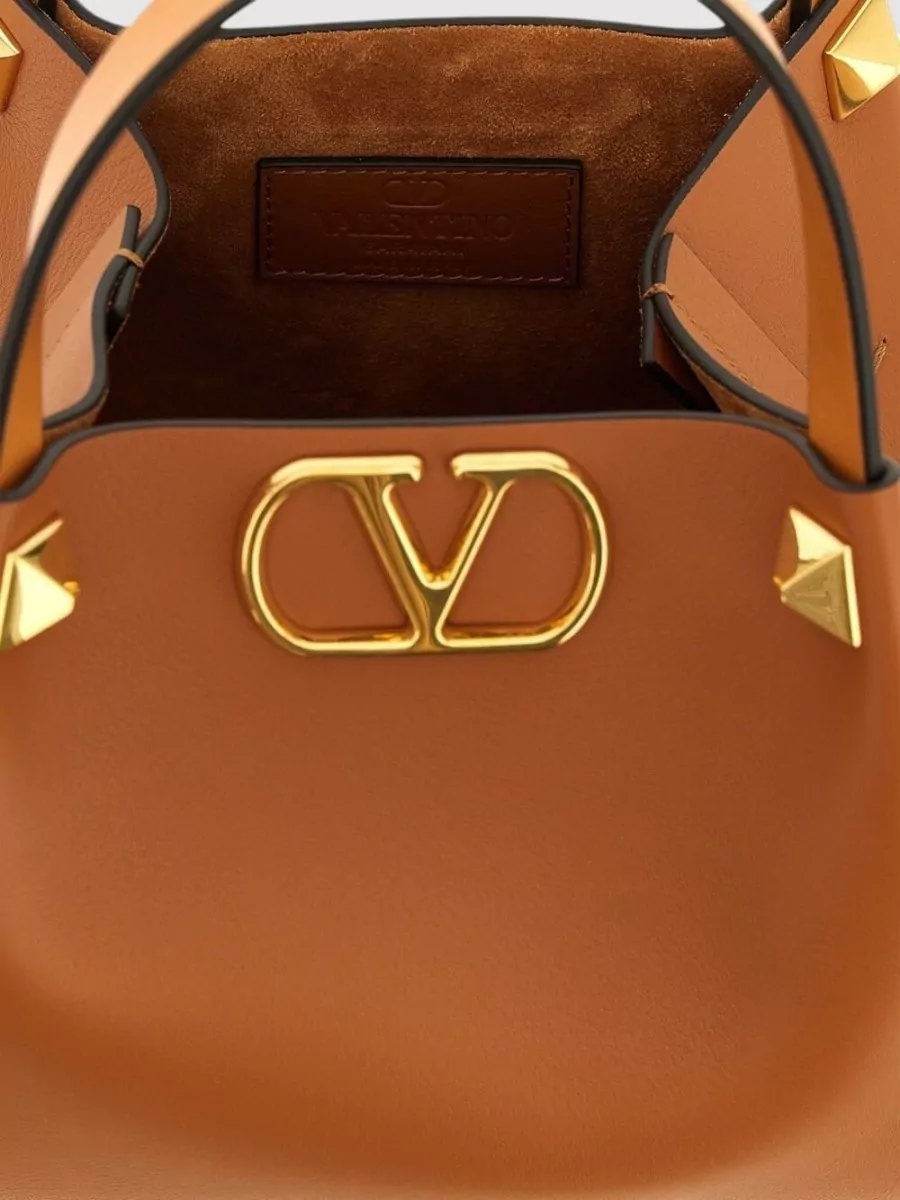 Valentino Garavani Vlogo Signature Small Leather Tote Bag