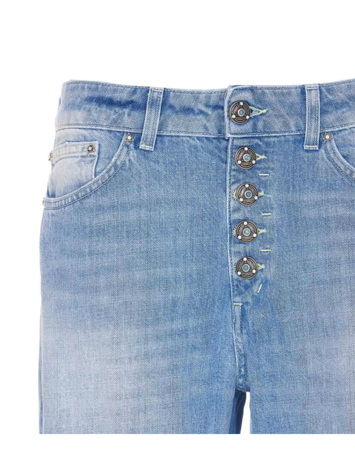 Dondup Trousers Skinny Model Rolled Cuffs