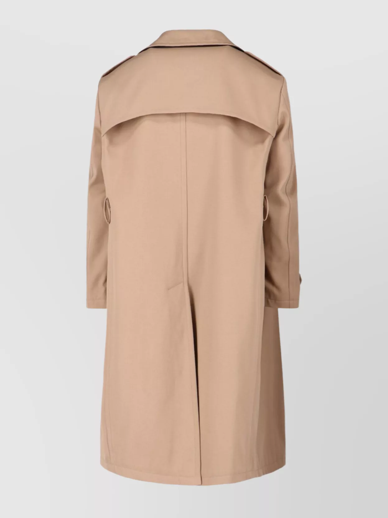 Tagliatore Double-breasted Beige Cotton Trench Coat With Adjustable Belt In Brown