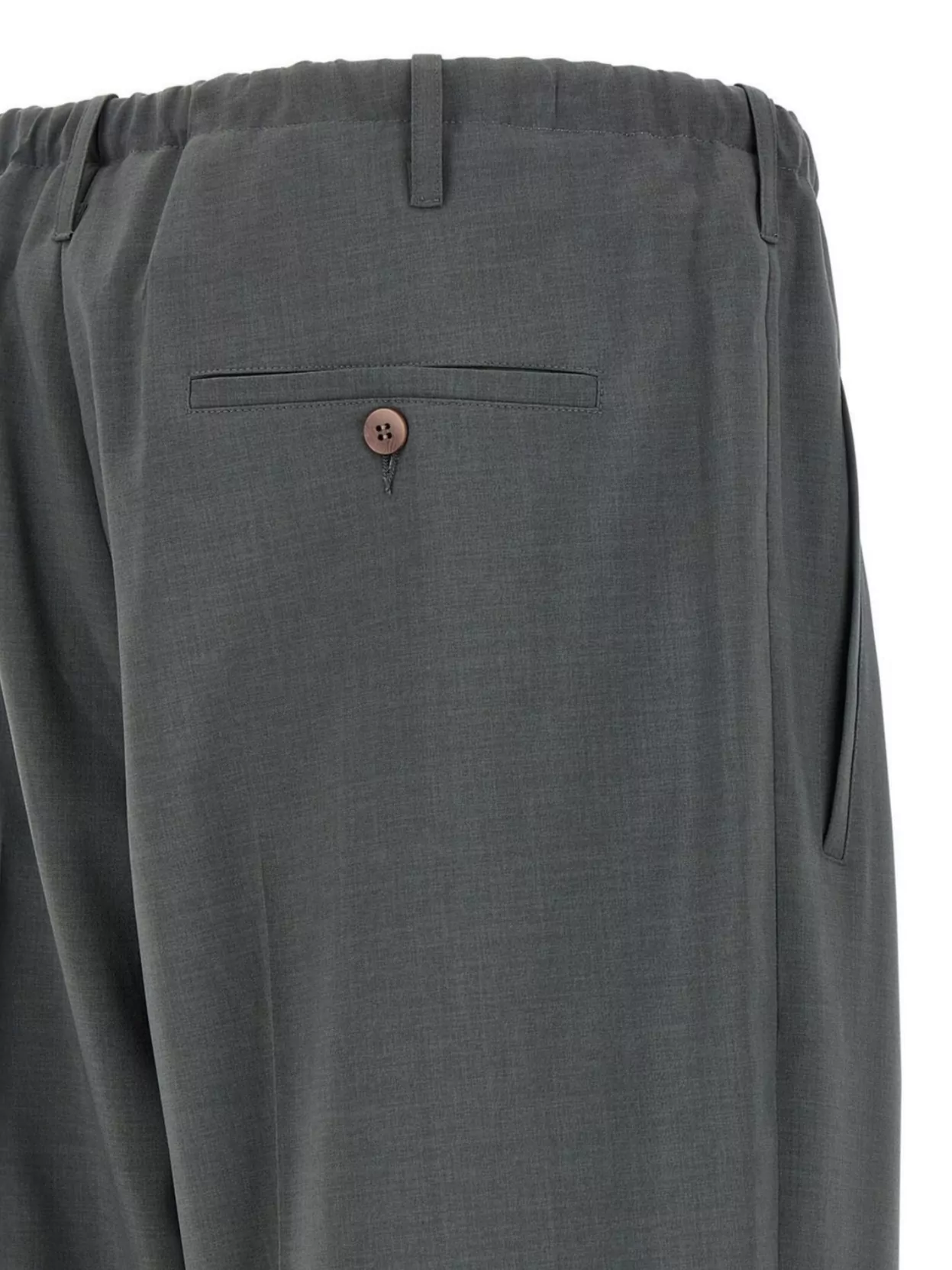 Magliano Pleated Elastic Waist Trousers With Back Pocket