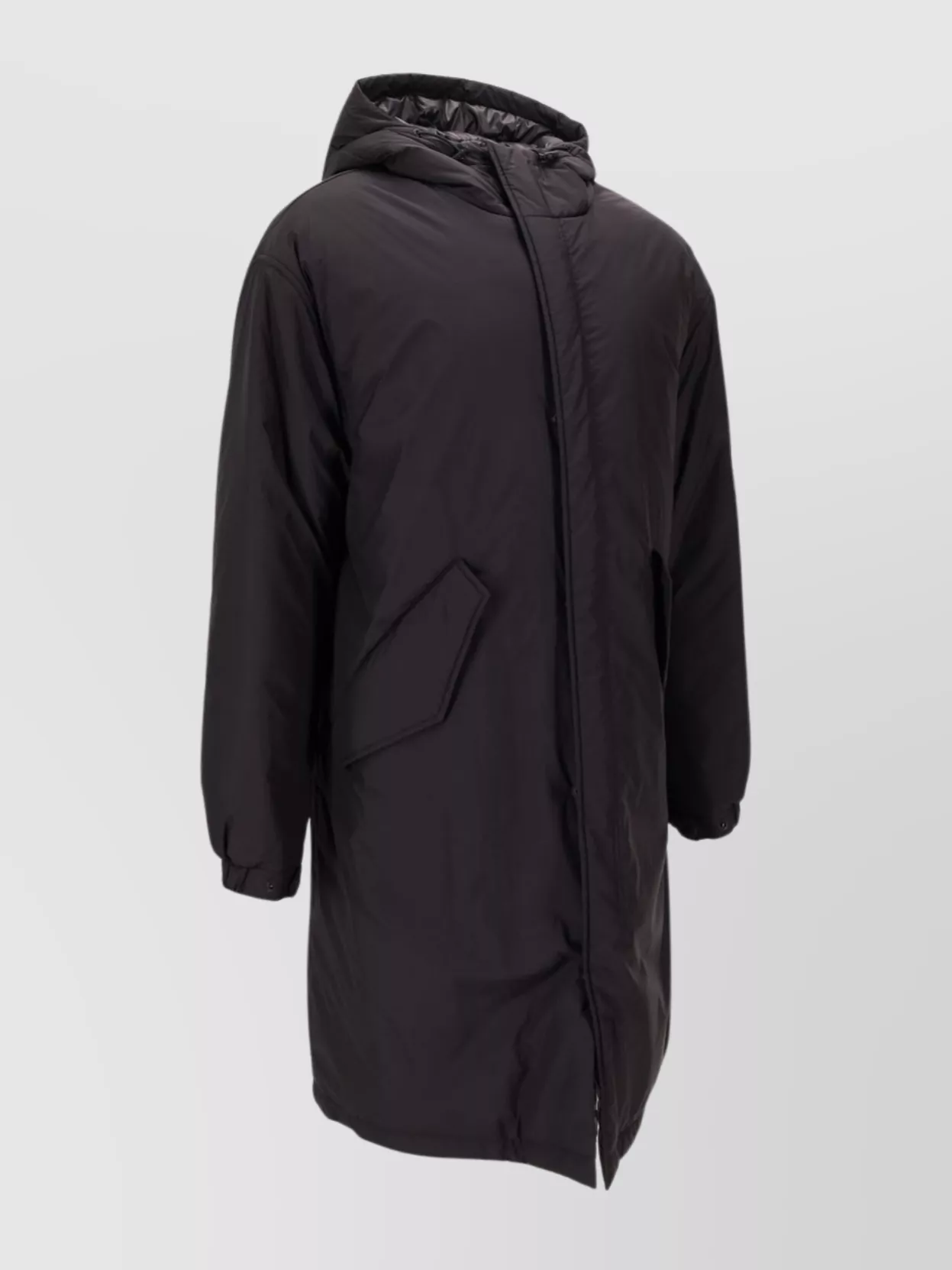 Moncler Long Hooded Parka Elastic Cuffs