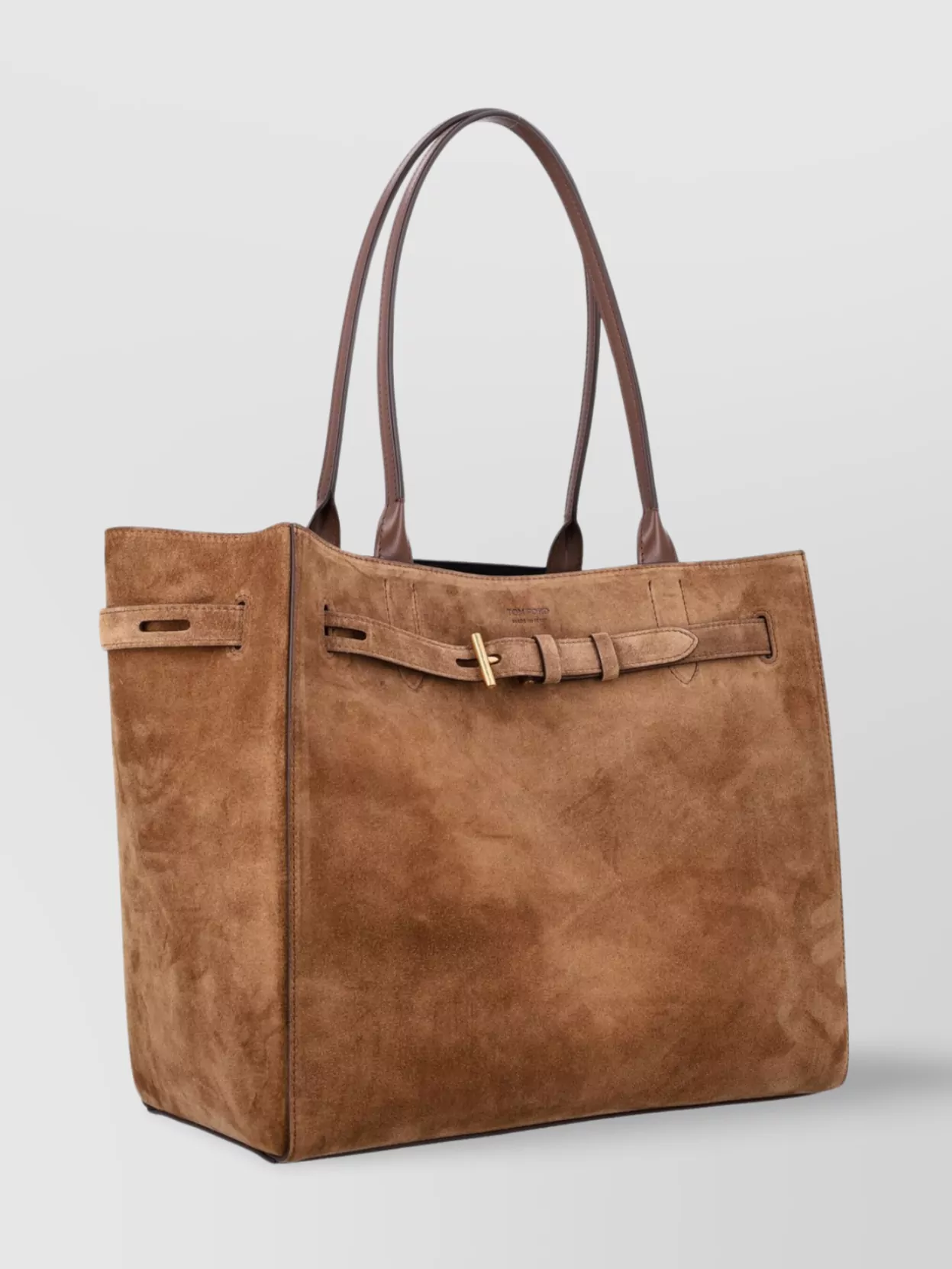 Tom Ford Suede Tote Belted Dual Handles