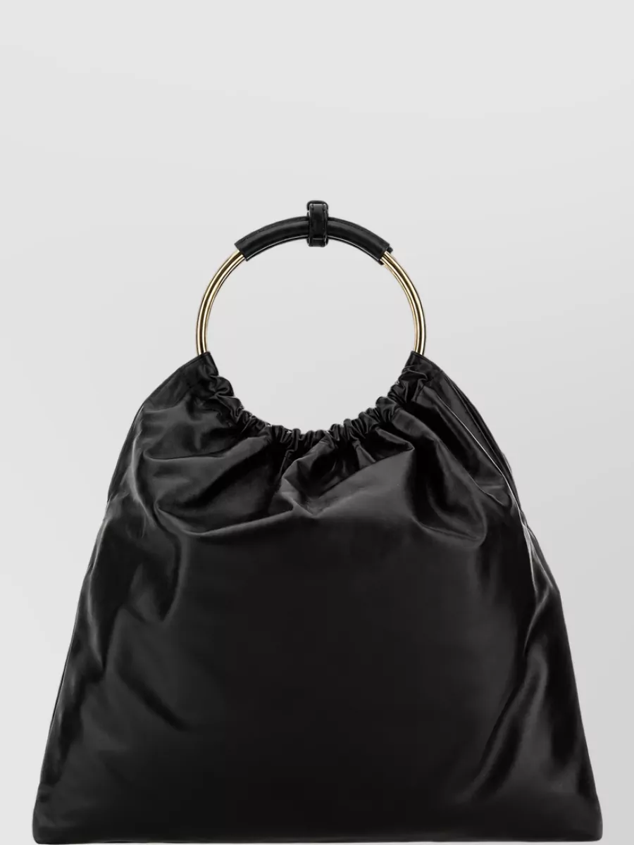 Prada Bucket Lamb Leather Clutch Bag