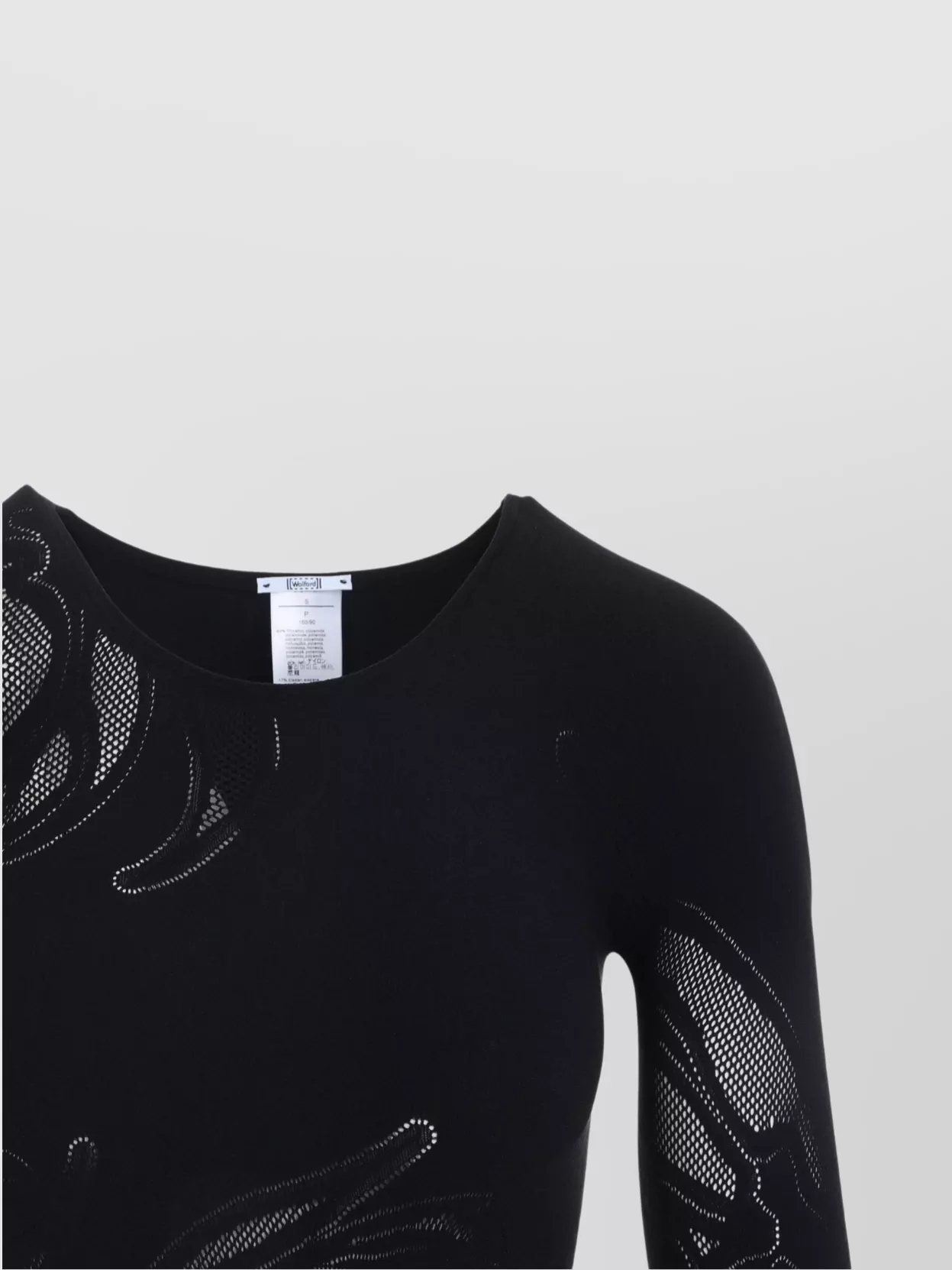 Wolford Floral Long Sleeve Sheer Top