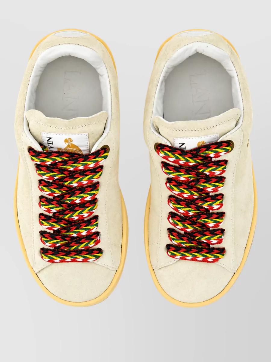 Lanvin Leather Lace-Up Sneakers