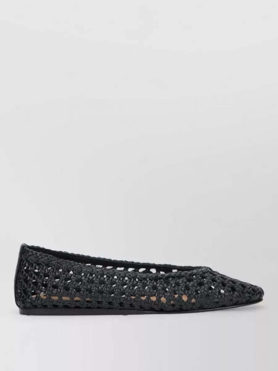 Manebi Woven Leather Ballerina Shoes