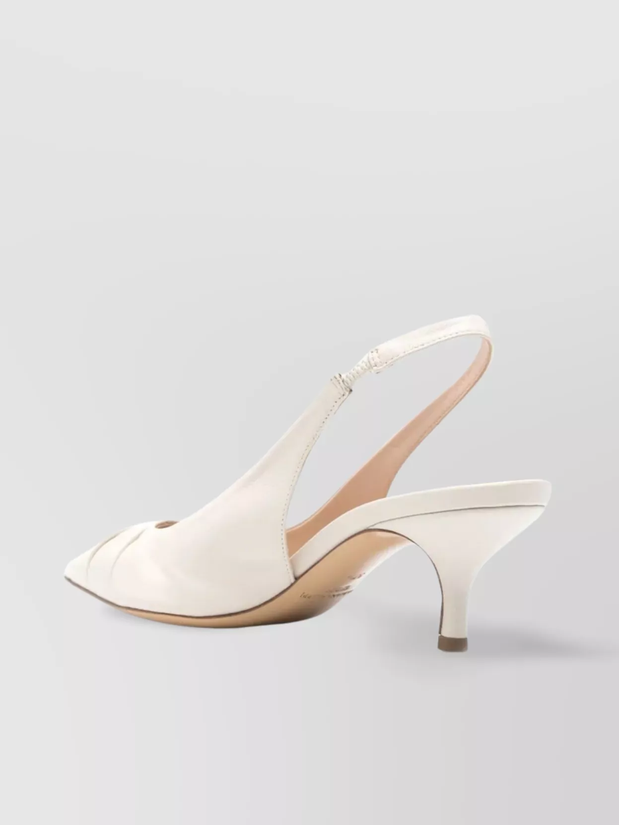 Fabiana Filippi Pointed Toe Kitten Heel Ruched Detail Pumps