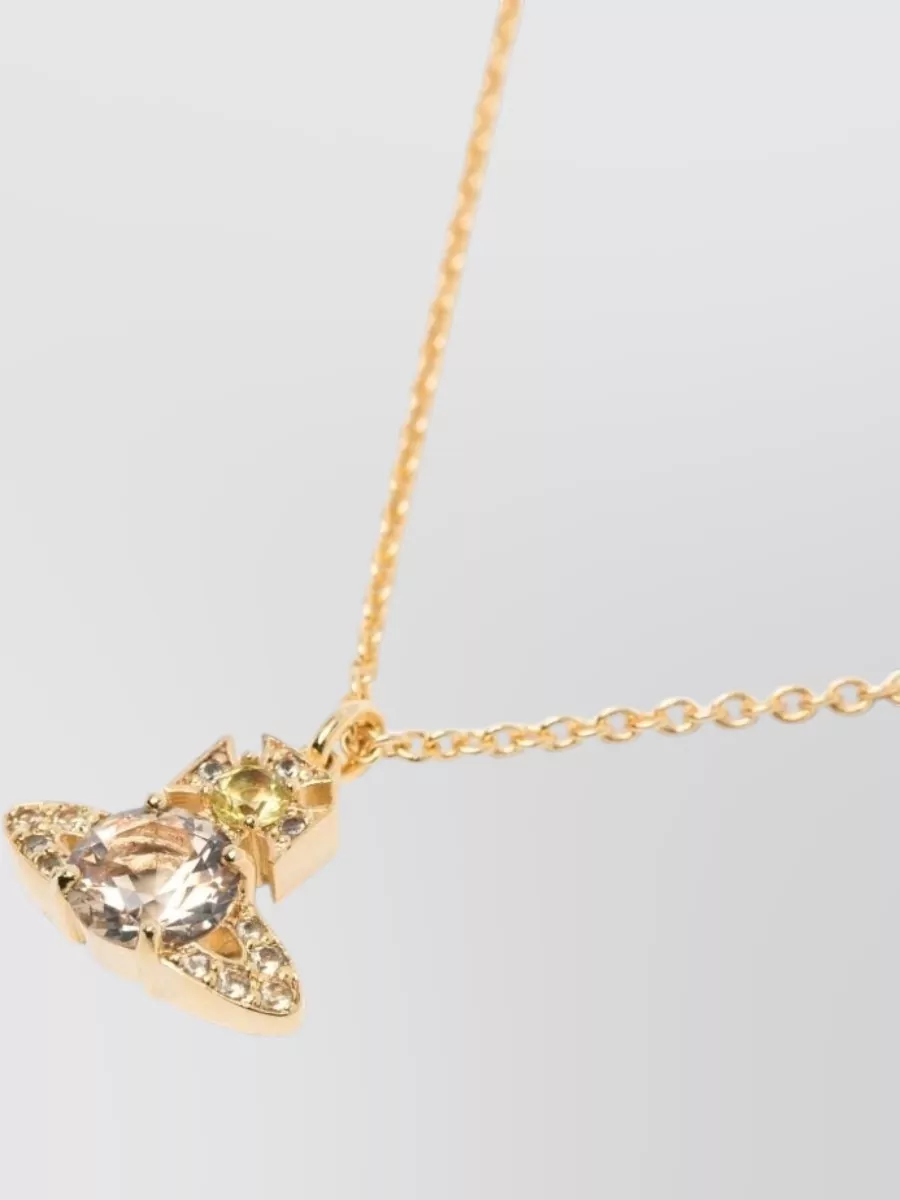 Vivienne Westwood Chain Pendant Necklace Gold Tone Design