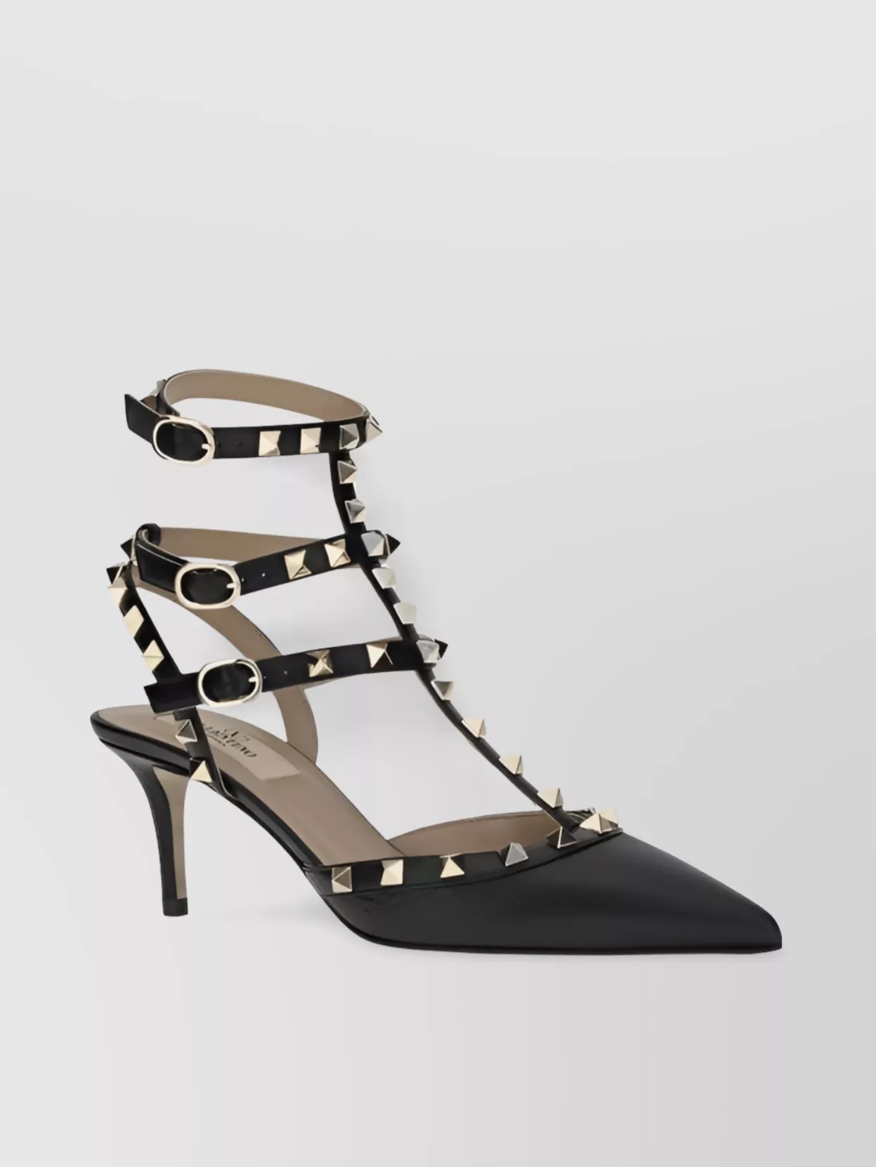 Valentino Rockstud Leather Slingback Pumps